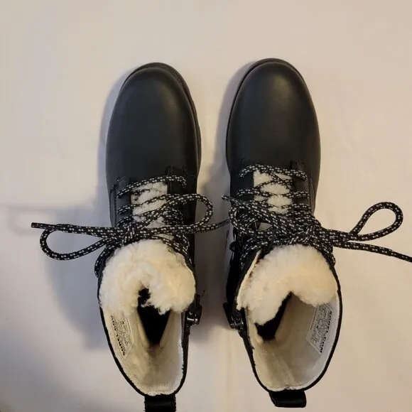 NEW Sorel Emelie Lace Up Cozy Boots Womens 6 Outdoors Combat Classic Woodland
