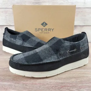 NEW Sperry Wool Buffalo Plaid Loafers Men's Size 9 Slip On Comfort‎ Moc Shoes