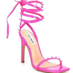 NEW Steve Madden Uplift-S Ankle Wrap Spiked Detail Dress Sandals Heels S…