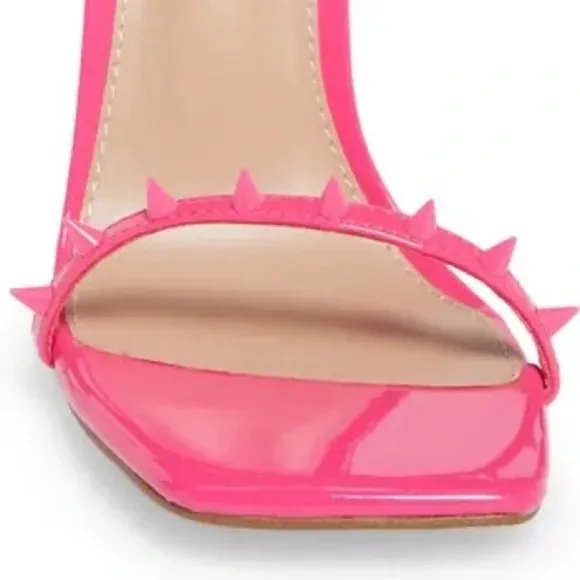 NEW Steve Madden Uplift-S Ankle Wrap Spiked Detail Dress Sandals Heels S…