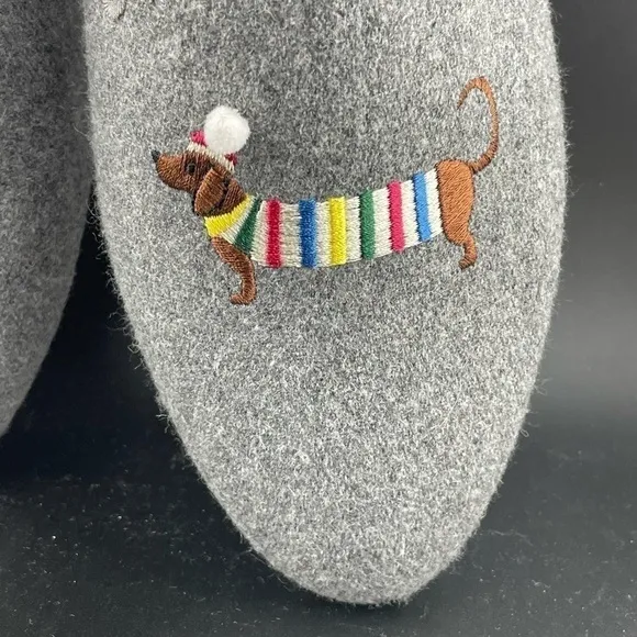 NEW TALBOTS RYAN NOVELTY LOAFERS - EMBROIDERED DACHSHUND SIZE 9.5‌‌‌‌‌‌‌‌