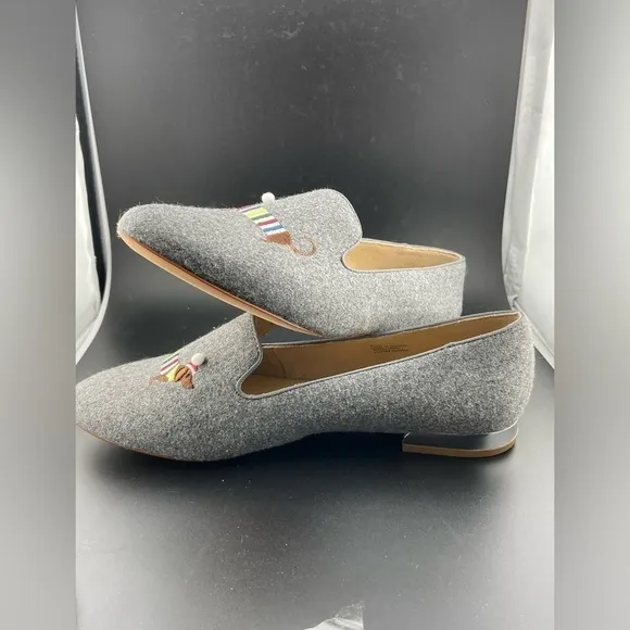 NEW TALBOTS RYAN NOVELTY LOAFERS - EMBROIDERED DACHSHUND SIZE 9.5‌‌‌‌‌‌‌‌