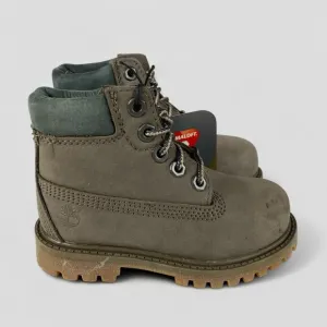 NEW Timberland Toddler Premium Waterproof Boots Gray Nubuck 6&quot; Size 7 Toddler