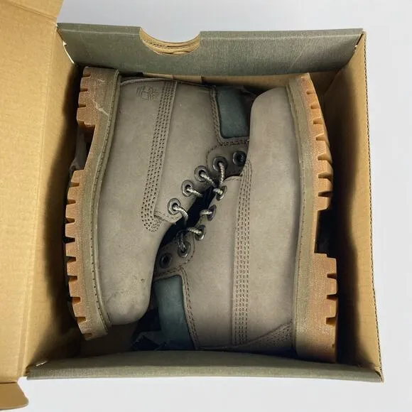 NEW Timberland Toddler Premium Waterproof Boots Gray Nubuck 6&quot; Size 7 Toddler