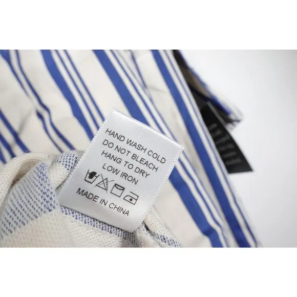 New Tuckernuck French Blue Stripe Adele Midi Dress Cotton Stripe Sz XXS 1423-C