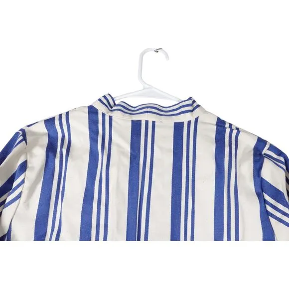 New Tuckernuck French Blue Stripe Adele Midi Dress Cotton Stripe Sz XXS 1423-C