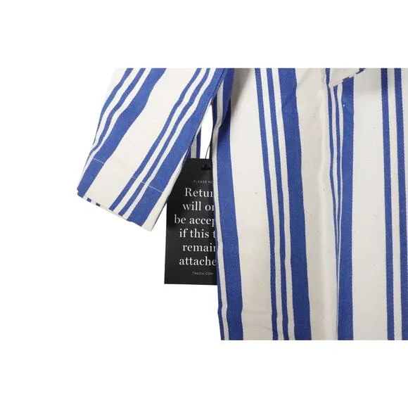 New Tuckernuck French Blue Stripe Adele Midi Dress Cotton Stripe Sz XXS 1423-C