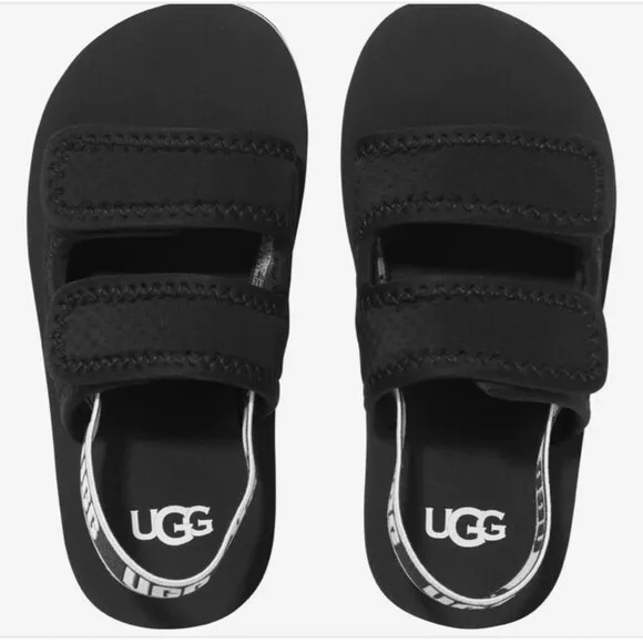 NEW UGG Lennon Sling back Sandals Kids Size 5 Shoes Neoprene Adjustable NWT
