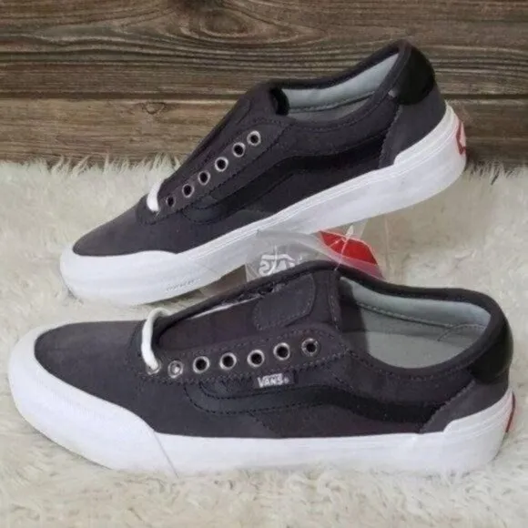 New Vans Chima Pro Heavy Canvas Dark Gray Sneakers Skater Casual Everyday Mens 7