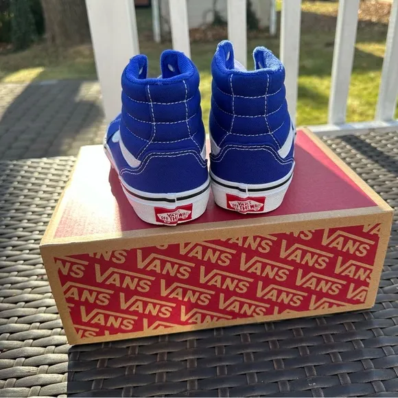 New Vans Filmore High Top Sneakers, Rare Royal Blue, Kids, Youth, Unisex, 1 2 3