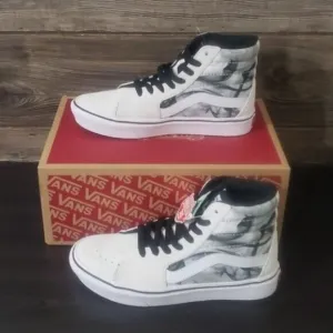 New Vans Sk8 Hi Comfycush White Black High Top Sneakers Skater Streetwear Casual