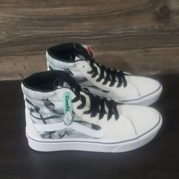 New Vans Sk8 Hi Comfycush White Black High Top Sneakers Skater Streetwear Casual