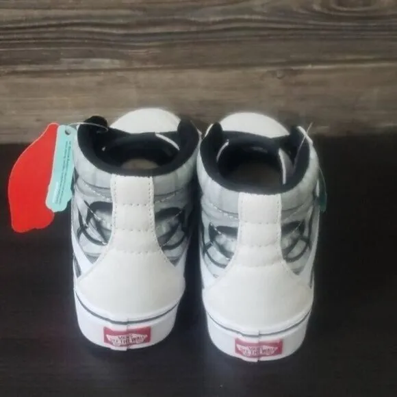 New Vans Sk8 Hi Comfycush White Black High Top Sneakers Skater Streetwear Casual
