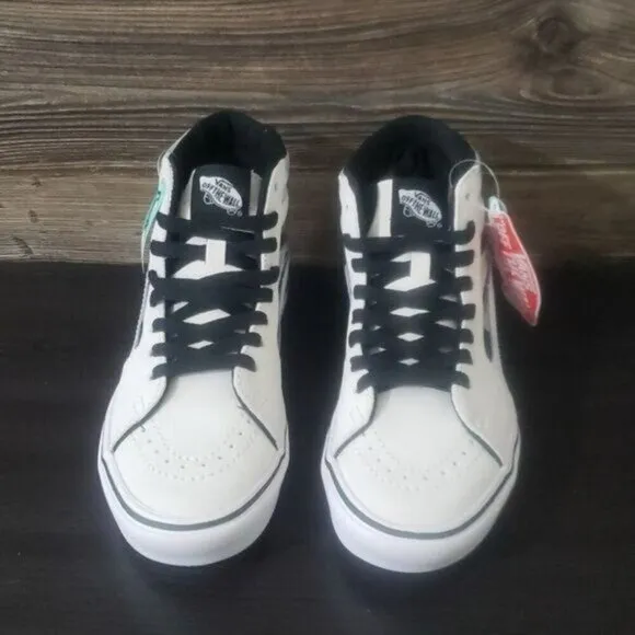 New Vans Sk8 Hi Comfycush White Black High Top Sneakers Skater Streetwear Casual