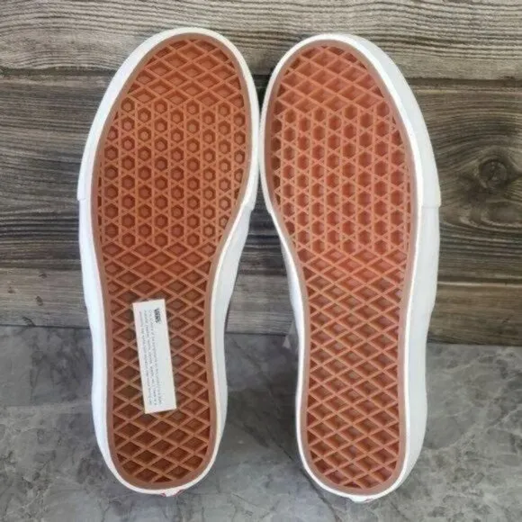 New Vans Skate Authentic Red Black Sneakers Mens 7 Casual Streetwear Colorblock