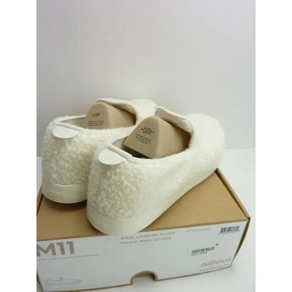 NEW with Box Allbirds Wool Lounger Fluff Natural White US M10 Wool Loafers