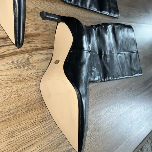 NEW! Zara Heeled Leather Knee Boots