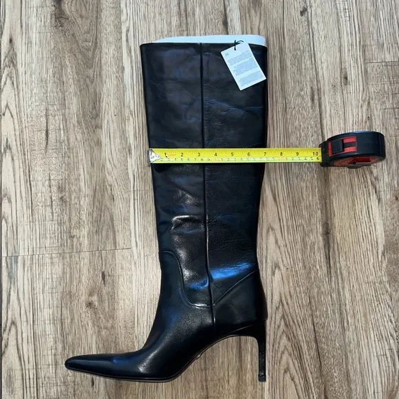 NEW! Zara Heeled Leather Knee Boots