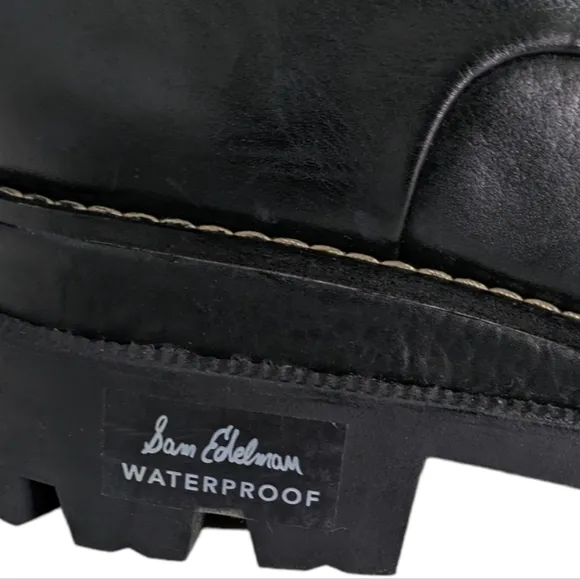 NEW...Sam Edelman Women's Black Garret Combat Boot...Size 9.5