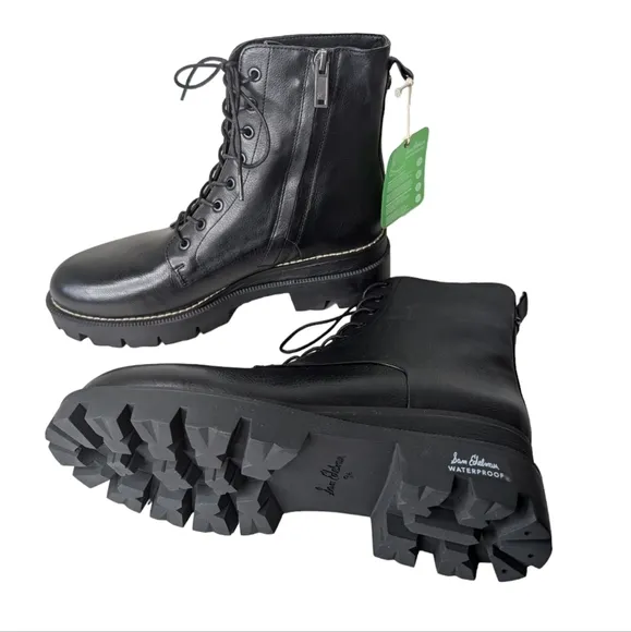 NEW...Sam Edelman Women's Black Garret Combat Boot...Size 9.5