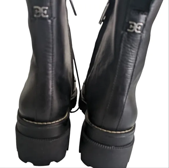 NEW...Sam Edelman Women's Black Garret Combat Boot...Size 9.5
