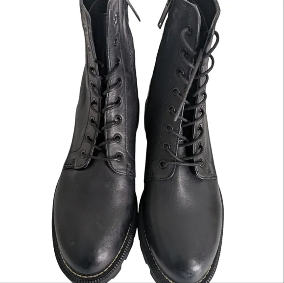 NEW...Sam Edelman Women's Black Garret Combat Boot...Size 9.5