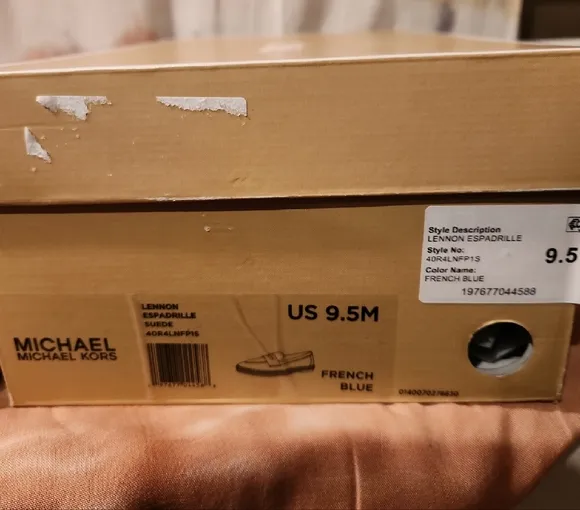 NIB Michael Kors Women's French Blue Lennon Espadrille Size 9.5