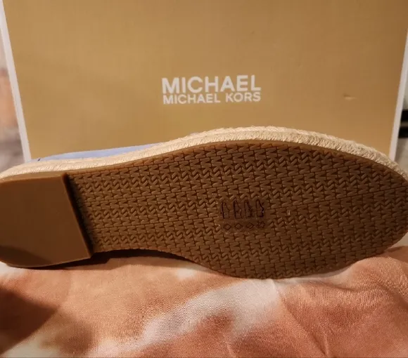 NIB Michael Kors Women's French Blue Lennon Espadrille Size 9.5