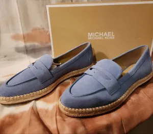 NIB Michael Kors Women's French Blue Lennon Espadrille Size 9.5