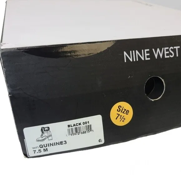 NIB Nine West Quinine Black Sherpa Boots 7.5M
