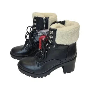 NIB Nine West Quinine Black Sherpa Boots 7.5M