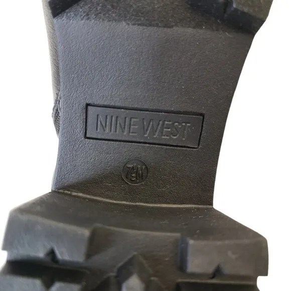 NIB Nine West Quinine Black Sherpa Boots 7.5M