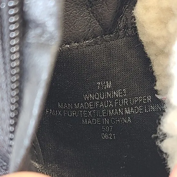 NIB Nine West Quinine Black Sherpa Boots 7.5M