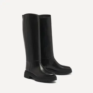 NIB NWT BA&amp;SH Black Knee-High Women's Boots Style Crainy Sz 38