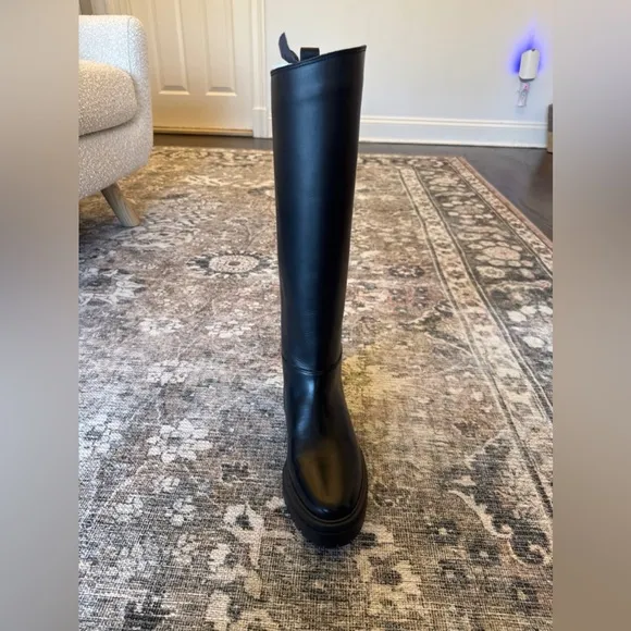 NIB NWT BA&amp;SH Black Knee-High Women's Boots Style Crainy Sz 38