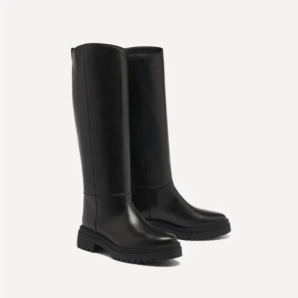 NIB NWT BA&amp;SH Black Knee-High Women's Boots Style Crainy Sz 38