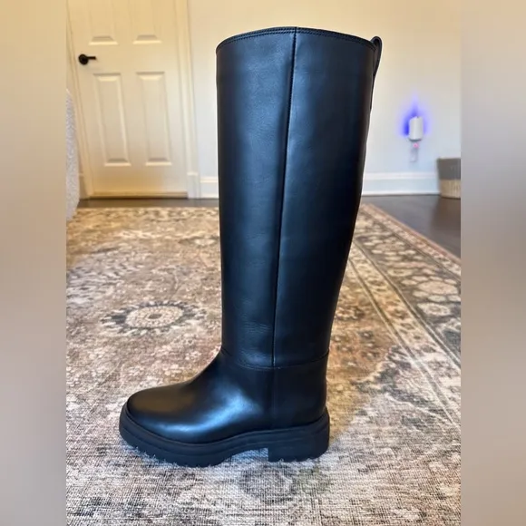 NIB NWT BA&amp;SH Black Knee-High Women's Boots Style Crainy Sz 38