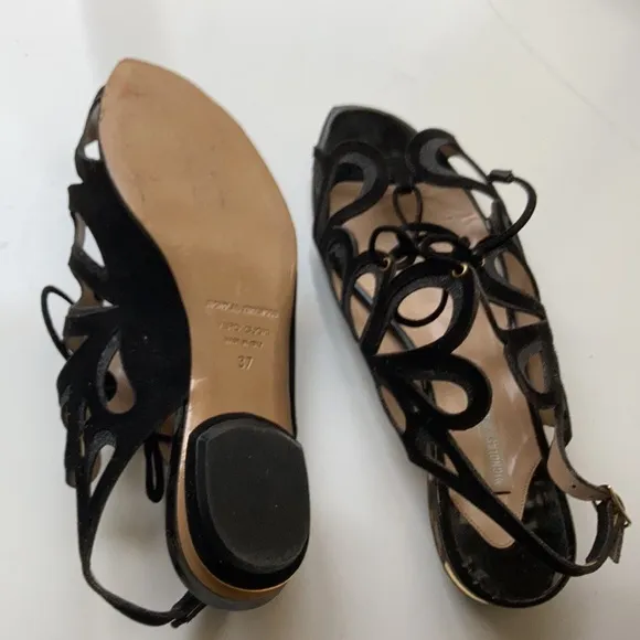 Nicholas Kirkwood Casati sandals 37 Black Gold