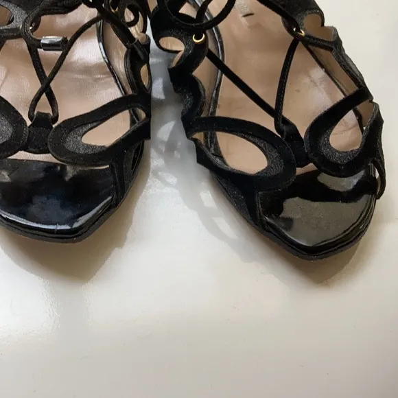 Nicholas Kirkwood Casati sandals 37 Black Gold