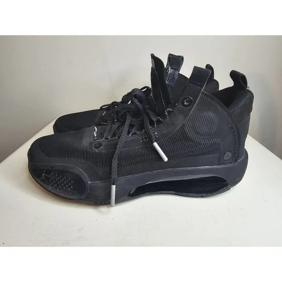 NIKE Air Jordan 34 XXXIV GS Youth Size 6 Basketball Shoes‎ Black Cat BQ3384-003