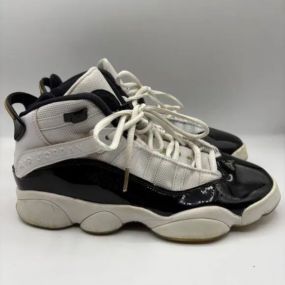 NIKE AIR JORDAN 6 Rings Defining Moment Black Basketball Sneakers Sz 7Y / 8.5W
