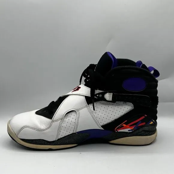 Nike Air Jordan 8 Mens White/Infrared Basketball Shoes Sneakers Size 11