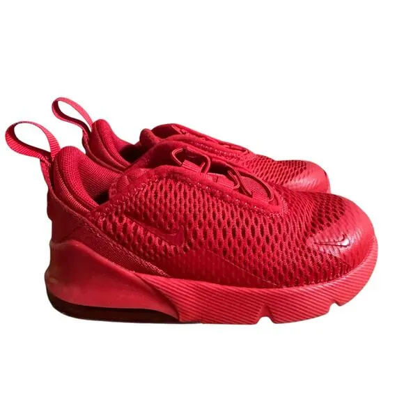 Nike Air Max 270 (TD) Kid Size 8C Running Basketball Sneakers University Red