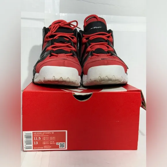 NIKE AIR MORE UPTEMPO 96 &quot;I GOT NEXT&quot; With Box Red-Black Size 11.5 [DV2129-600]