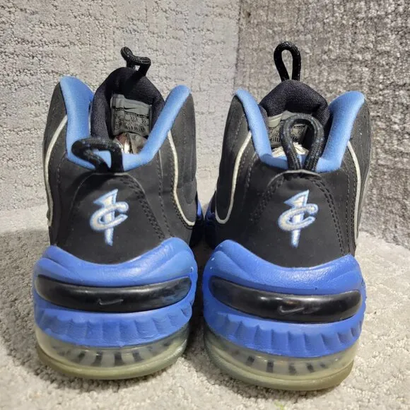 Nike Air Penny II Men's Size 9 US Black Blue Basketball Sneakers 333886-005