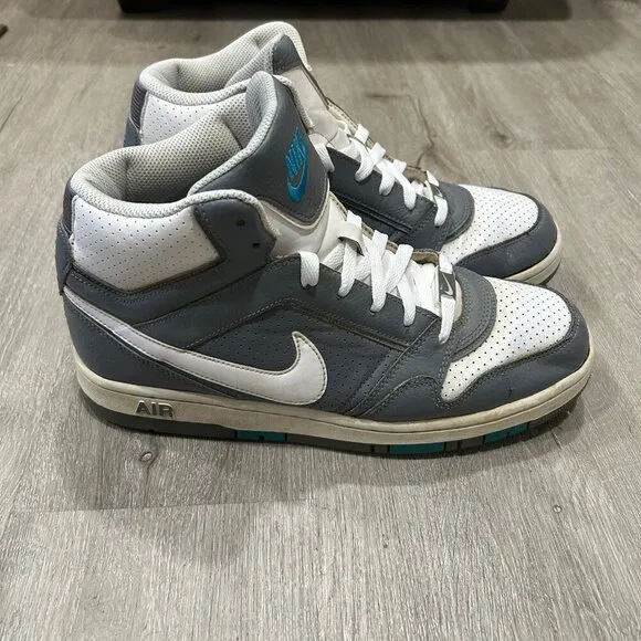 Nike Air Prestige 3 Grey White High Top Basketball Sneakers Men's Size 9.5