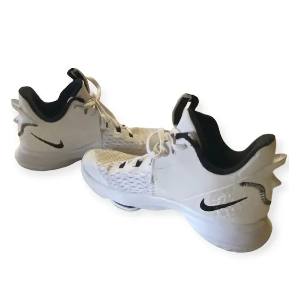 Nike‎ Air Zoom Shoes Mens Size 9.5 White Lace Up Sneakers Basketball Witness 5