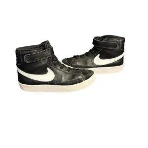 Nike Blazer Mid 77 High Top Sneakers Black Leather‎ Classic Retro Basket…