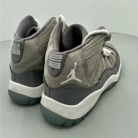 Nike Boys Air Jordan 11 378039-005 Gray Basketball Shoes Sneakers Size 13.5C