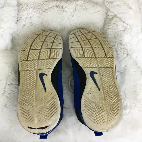 Nike Boys Royal Blue Team Hustle D7 Mid Top Basketball Sneakers Size 7Y EUR 40